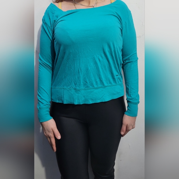 VICTORIA’S SECRET PINK SHIRT Teal Size Petite Small - Picture 1 of 4